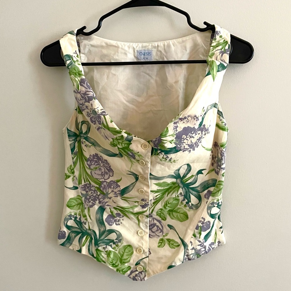 Vintage Floral Corset Top